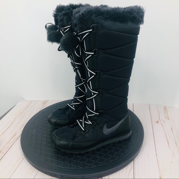 Nike women’s hi 3 Black‎ winter lace up boots 6 - Picture 3 of 11